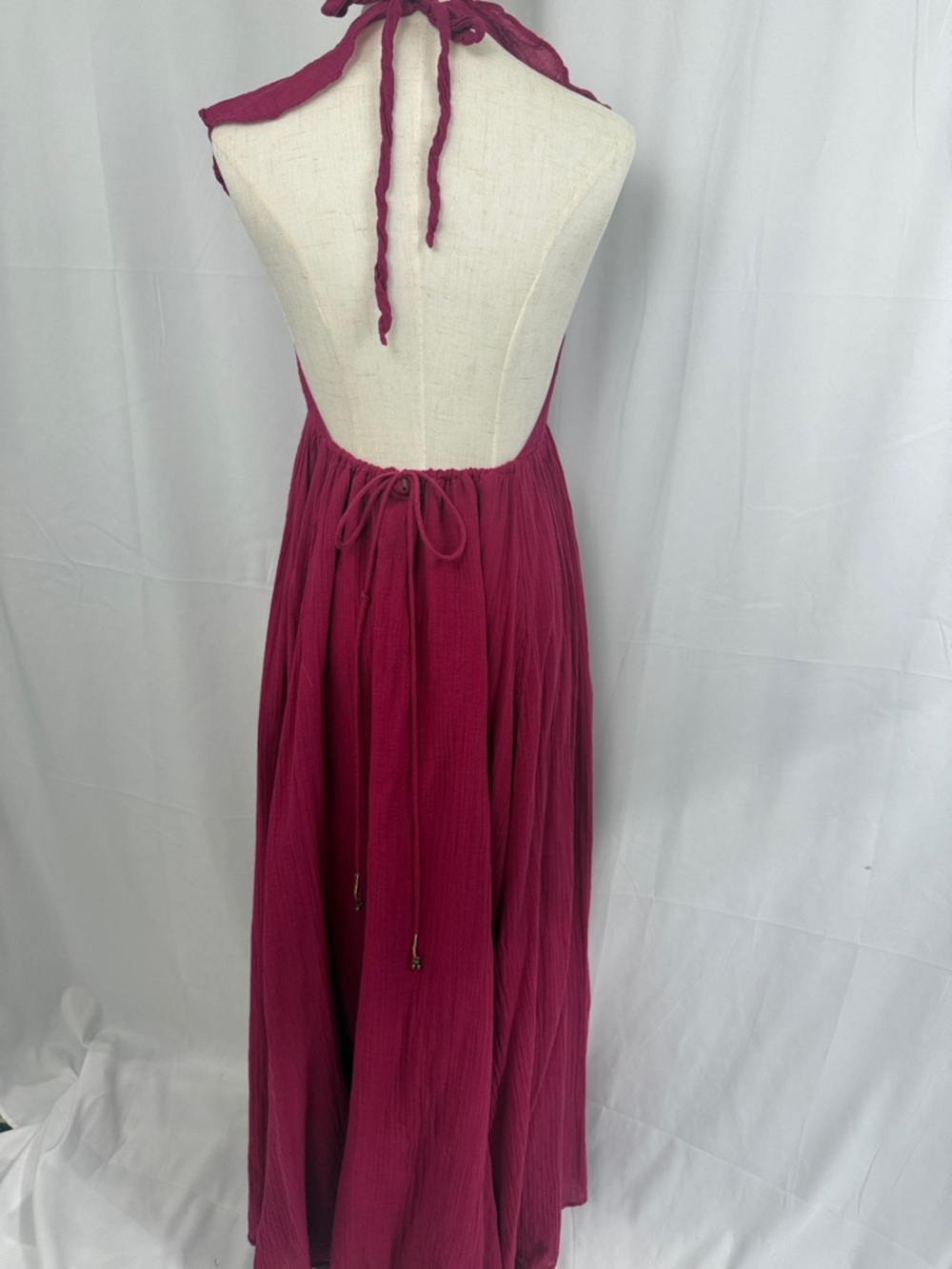 Free People ruffled halter dress. - Picture 4 of 6